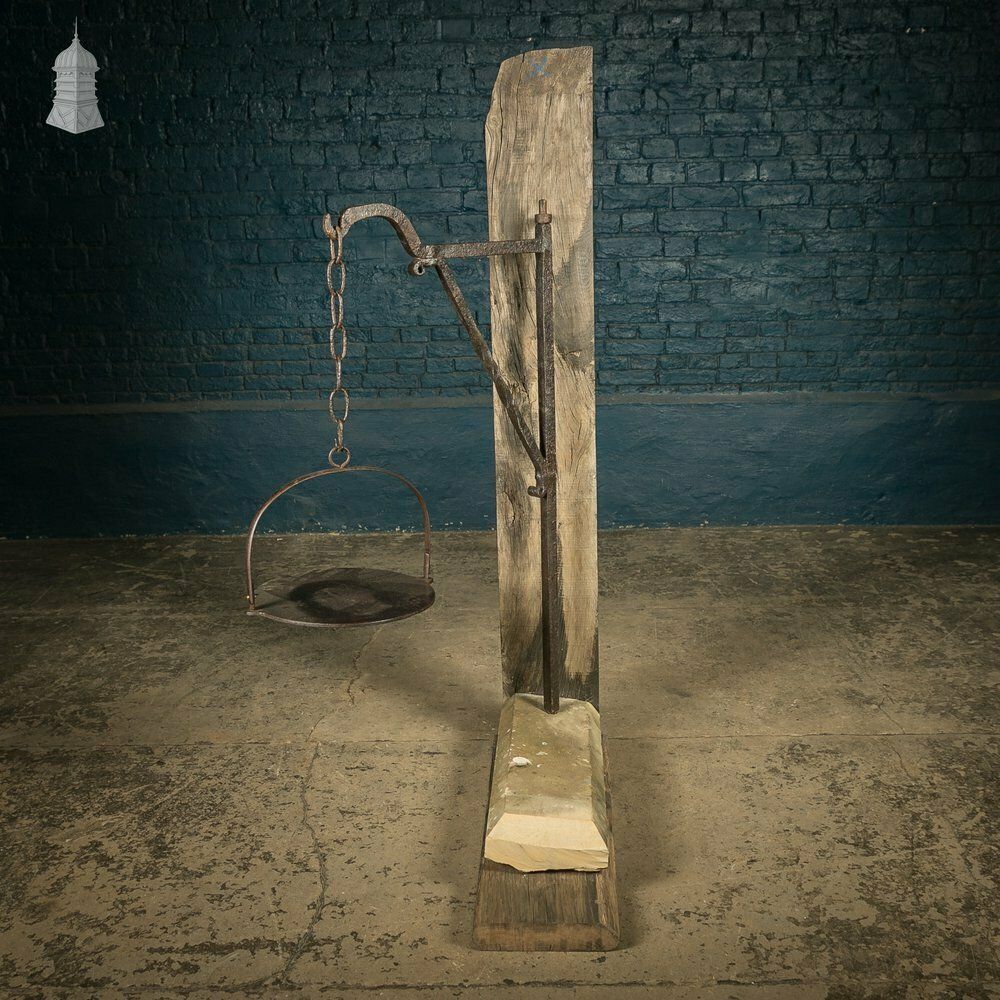 Fireside Cooking Trivet, Pot Hanger, Period Wrought Iron And Reclaimed Materials photo for sale