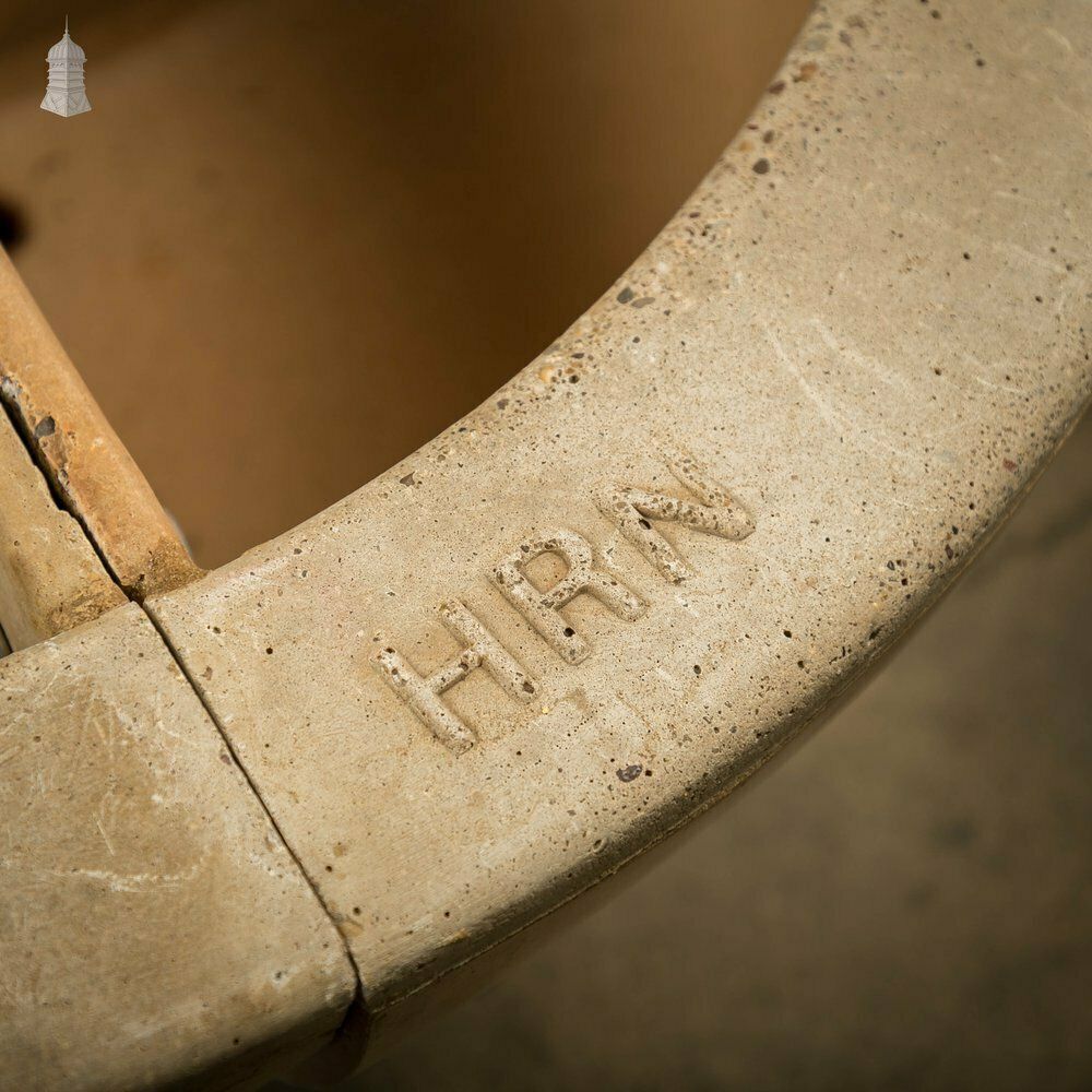 Concrete Corner Mangers, Pair Of Trough Feeders Reclaimed From St Johns Barracks, London. Joined Together To Create A Semi Circle Planter photo vinterior