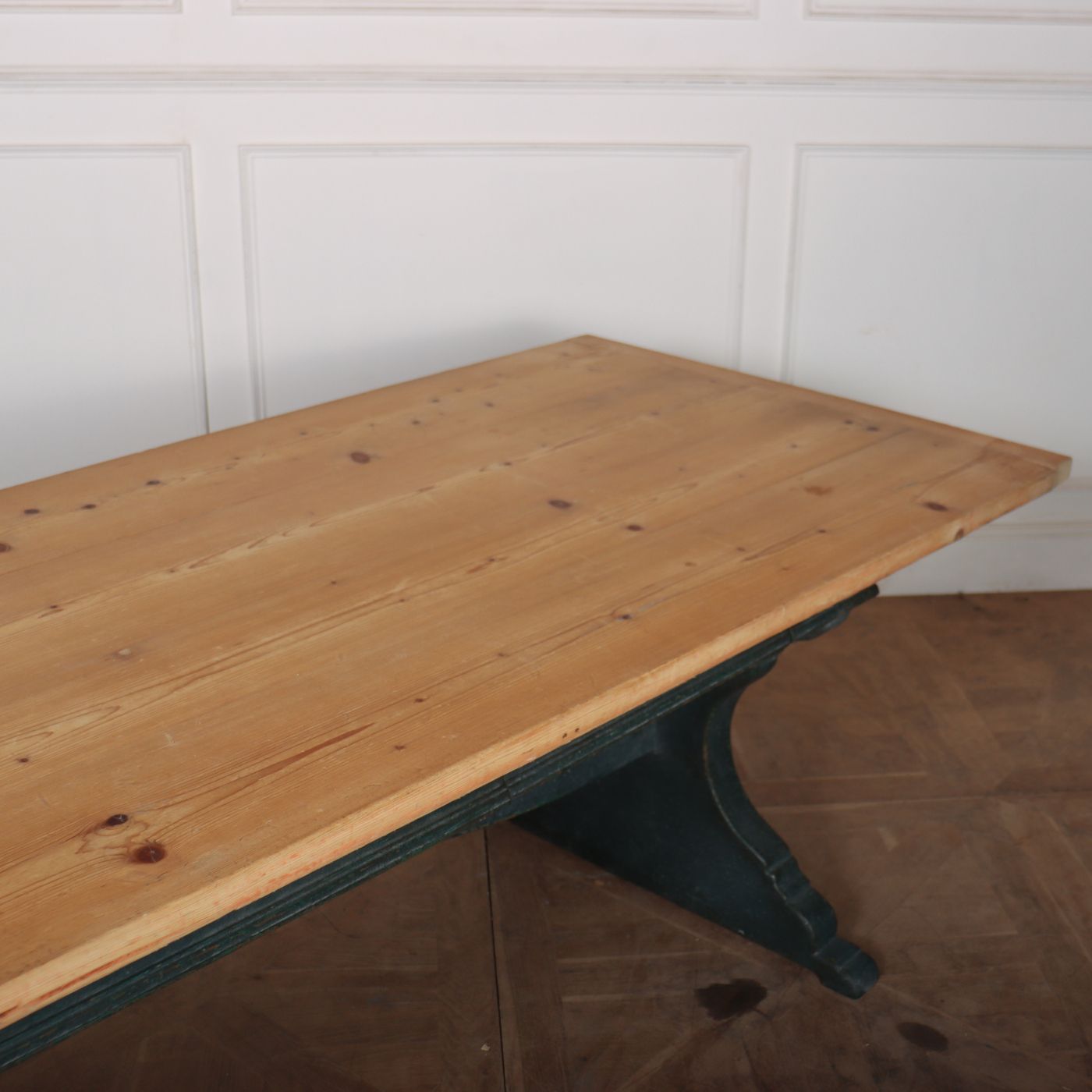 Italian Painted Trestle Table, 1800s photo vinterior
