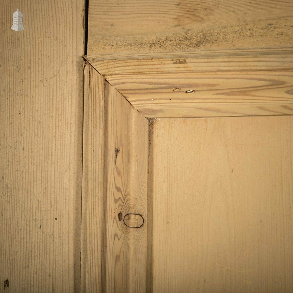 Glazed Pine Door, Moulded Panelled Door With Glazed Top Panel photo 270.0