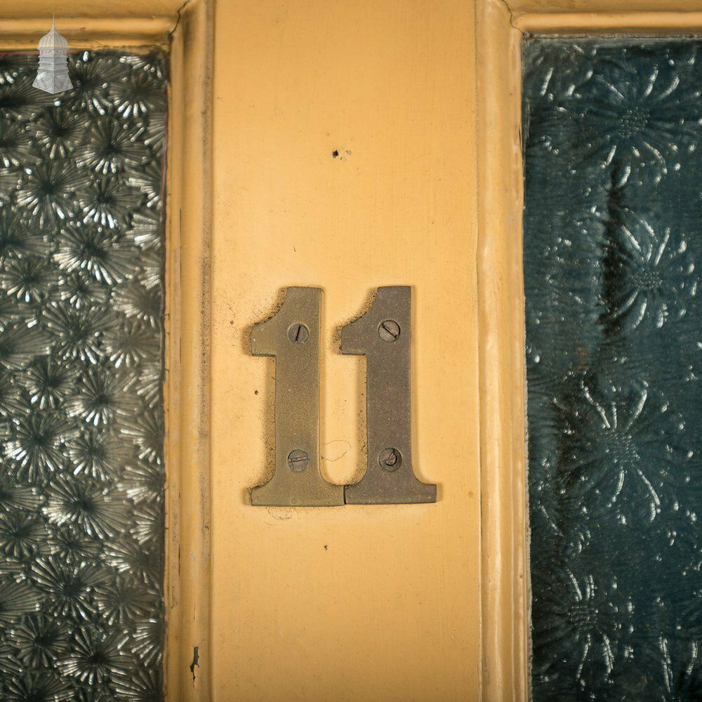 Glazed Paneled Door, With Door Hardware And Textured Glass photo vinterior