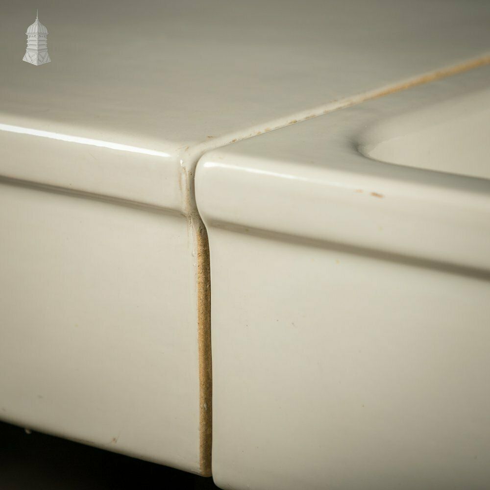 photo vinterior Sink And Drainers Rare Complete Mid Century Three Piece Sanitary Sink Setup With Original Left And Right Ceramic Side Stations