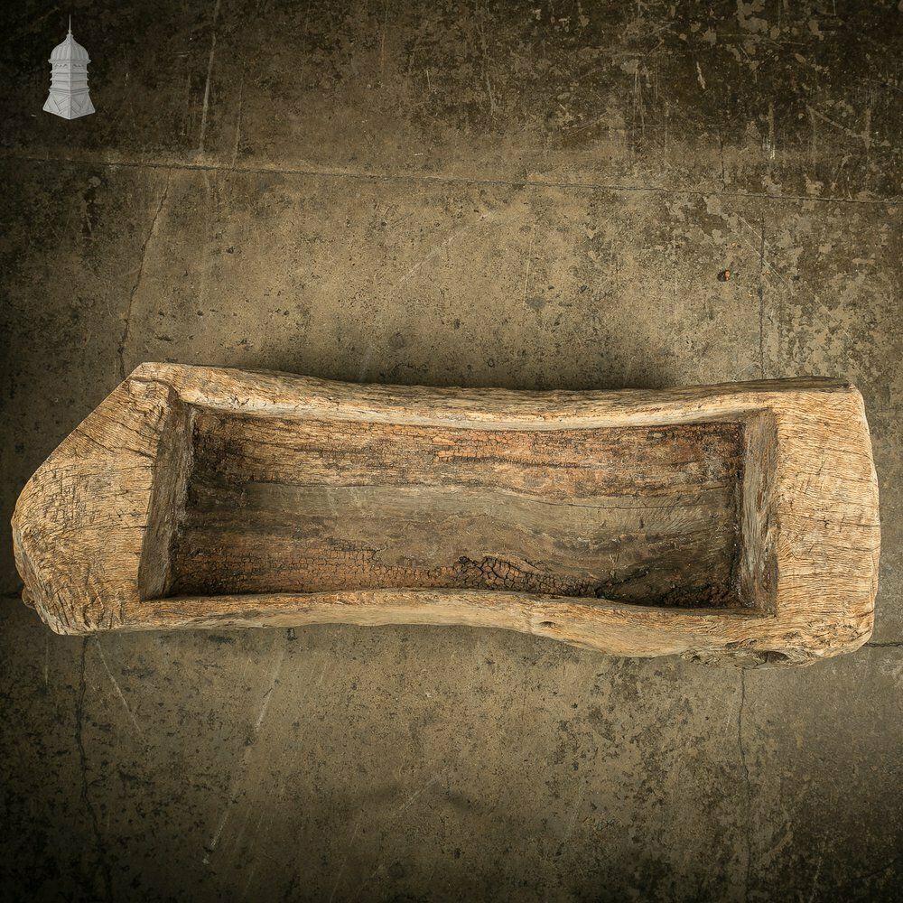 Ancient Oak Trough, Hand Carved, Believed To Be English, Salvaged From A North Norfolk Pub photo buy