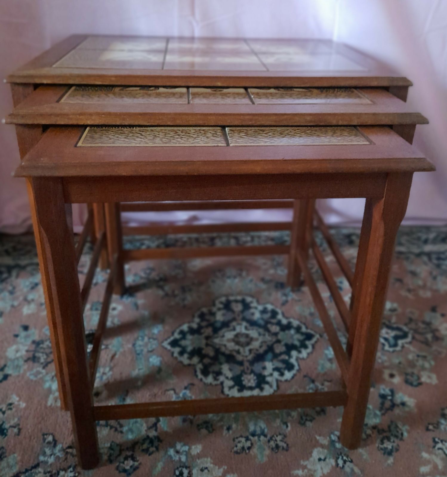 Danish Nest Of Tables, 1950s, Teak photo for sale