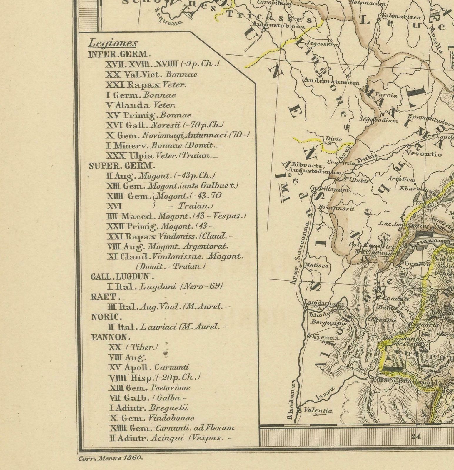 Roman Frontiers Engraved: Germania, Raetia, And Noricum, Published In 1880 photo Art