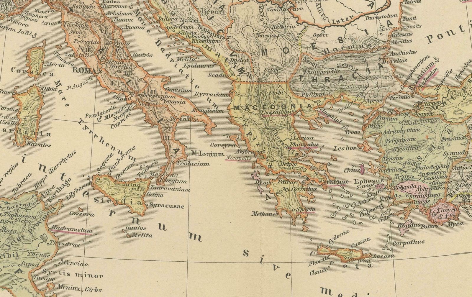 Imperium Romanum: A Detailed Map Of The Roman Empire In Its Zenith, 1880 photo for sale
