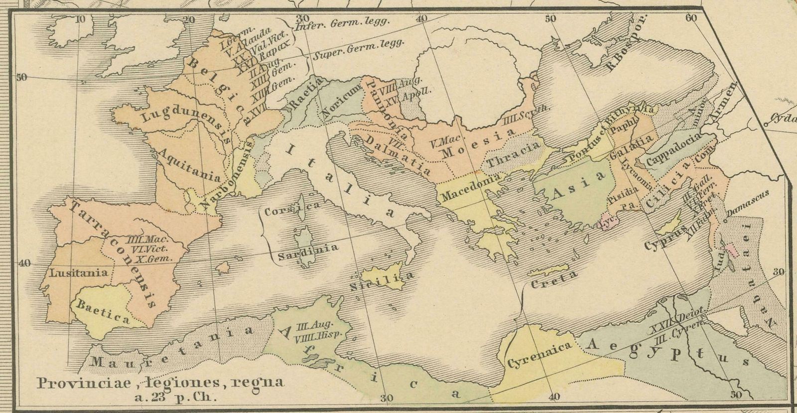 Imperium Romanum: A Detailed Map Of The Roman Empire In Its Zenith, 1880 photo Art