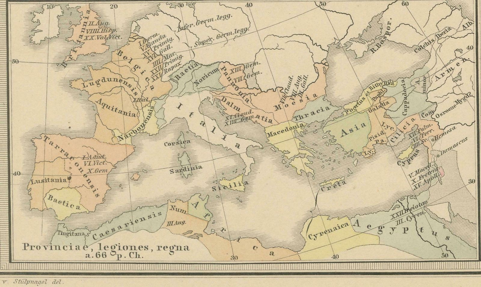 Imperium Romanum: A Detailed Map Of The Roman Empire In Its Zenith, 1880 photo 403.0