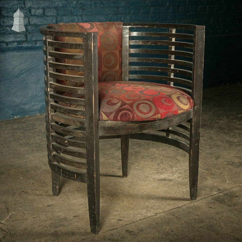 Art Deco Ebonised Tub Chair From A Hotel In Bombay [No. 6] photo for sale