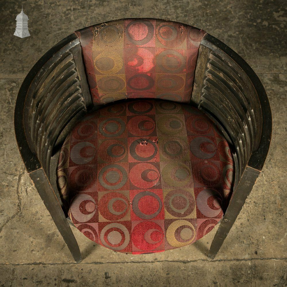 Art Deco Ebonised Tub Chair From A Hotel In Bombay [No. 6] photo vintage