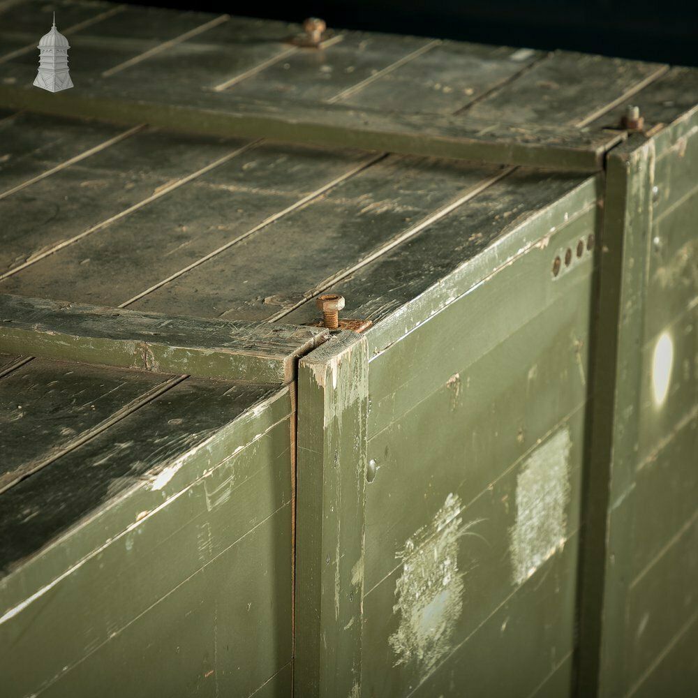 Large Green Painted Aircraft Parts Shipping Crate Reclaimed From A Norfolk Raf Base photo buy