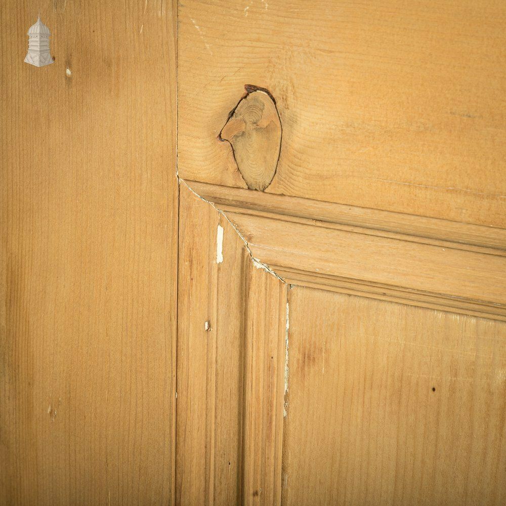 4 Panel Internal Door, Victorian Pine Unglazed photo vintage