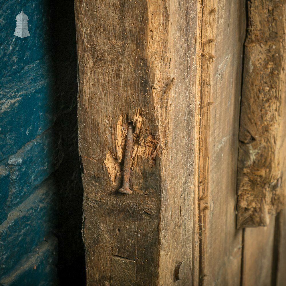 Rustic Pine Ledged And Braced Door With Large Iron Strap Hinges photo buy