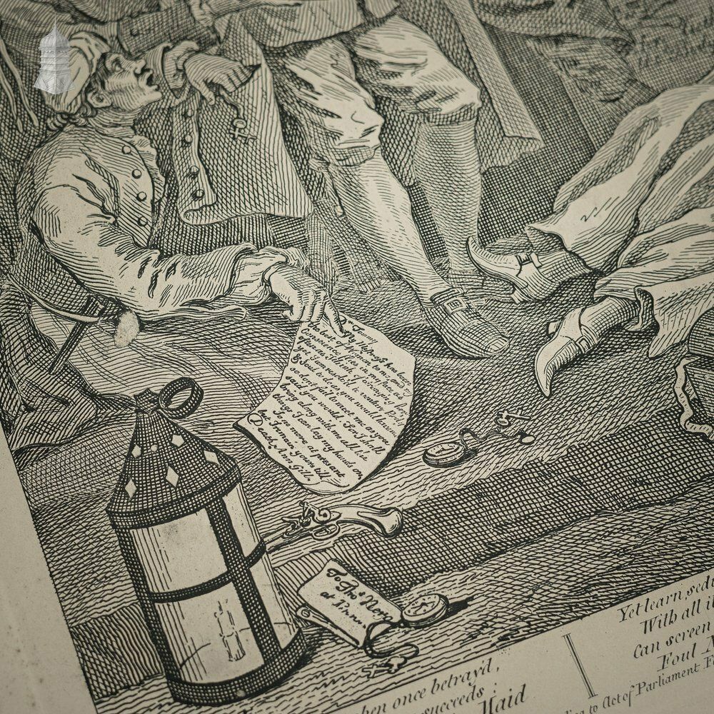 photo vinterior ‘The Four Stages Of Cruelty’ Set Of 4 Original 18th C Engravings By William Hogarth Dated 1751
