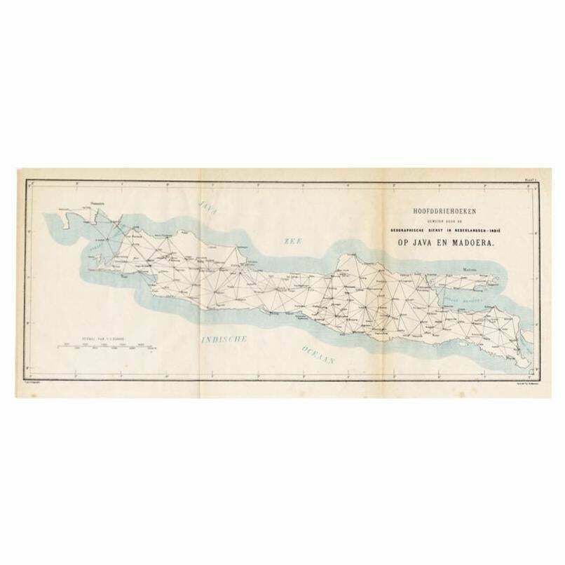 Old Map Of Java, Indonesia By Stemler, 1875