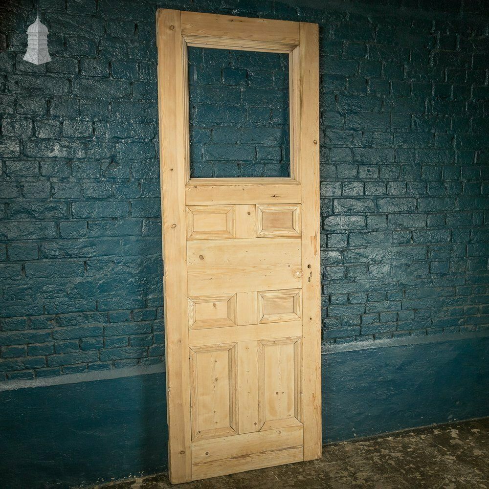 photo for sale Internal Paneled Door, 19th C Pine For Reglazing