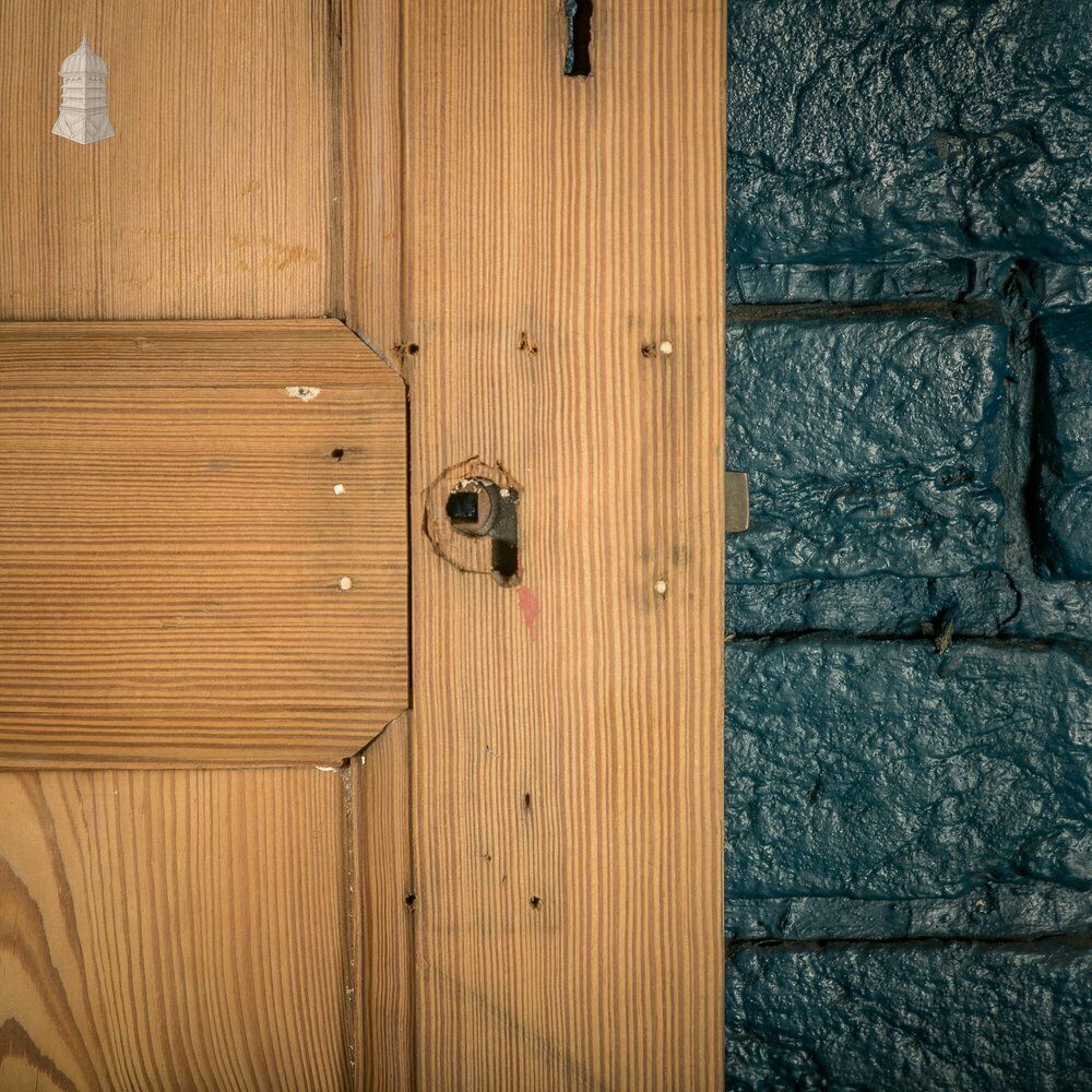Pitch Pine Door, 19th C 6 Panel Internal Door photo vintage