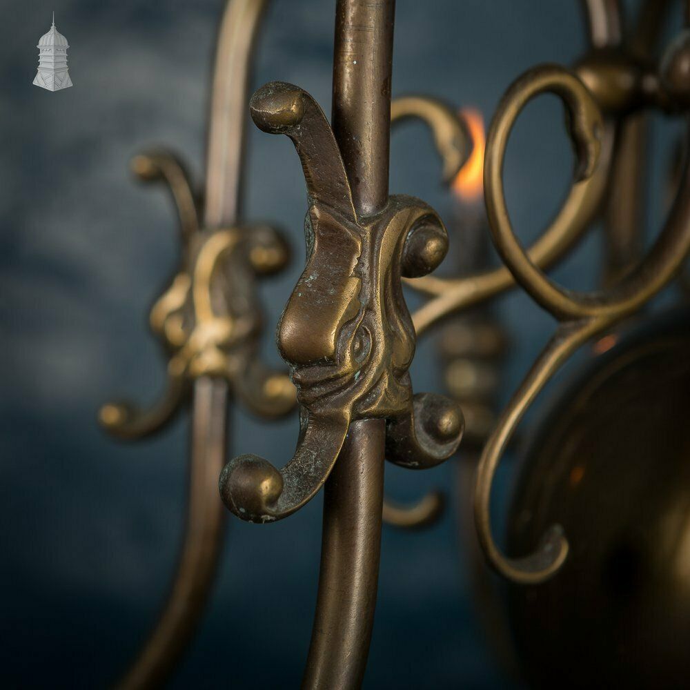 Vintage Alloy Flemish Eagle Chandelier Candelabra photo Lighting