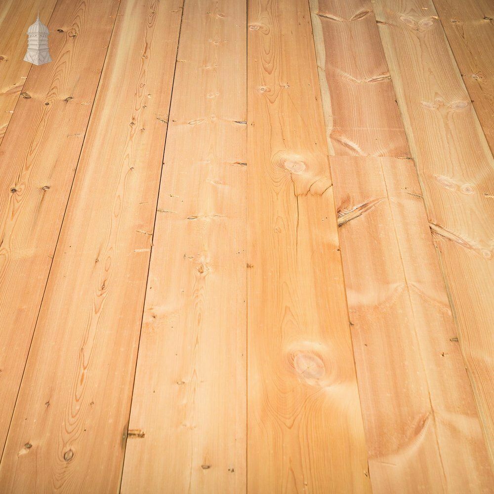 photo furniture Batch Of 56 Square Metres Of 8.5" Wide Pine Floorboards Cut From Salvaged Victorian Ceiling Joists Planned On Both Sides