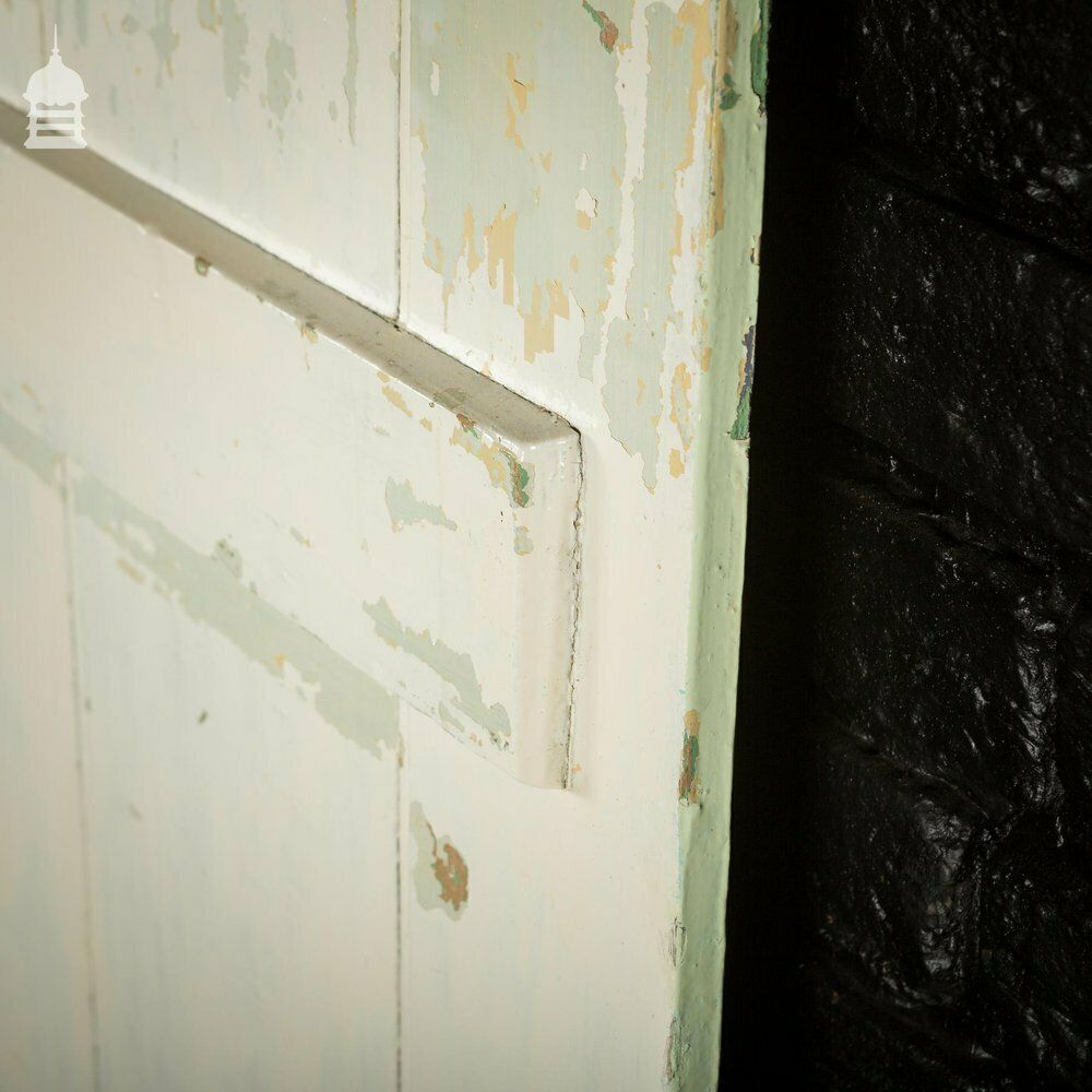 18th C Green Painted Pine Ledged And Braced Internal Cottage Door photo for sale