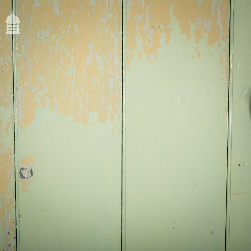 photo for sale 18th C Green Painted Pine Ledged And Braced Internal Cottage Door