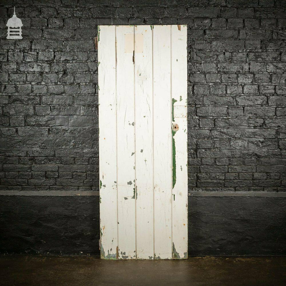Home Fixtures 19th C White Painted Ledged And Braced Internal Cottage Door photo