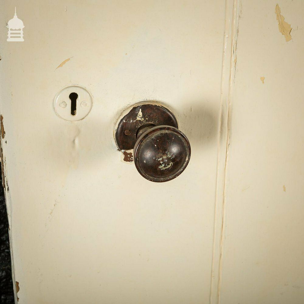 Painted 19th C Ledged And Braced Pine Beadboard Internal Cottage Door photo Home Fixtures