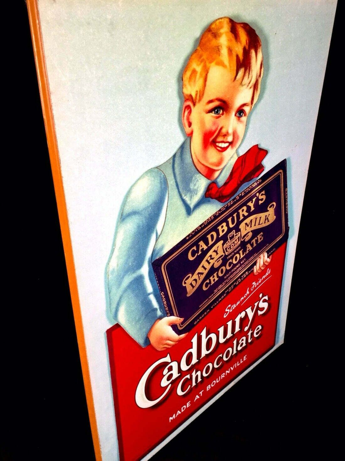 Antique Advertising   Large 70s Cadburys Poster Salvaged From Bournville Factory photo buy