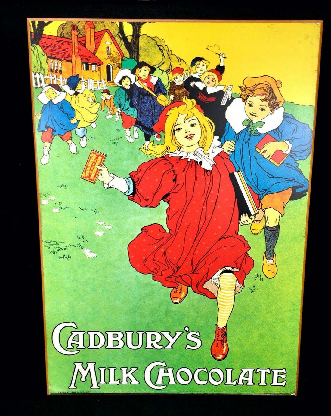 Antique Advertising   Large 70s Cadburys Poster Salvaged From Bournville Factory photo furniture