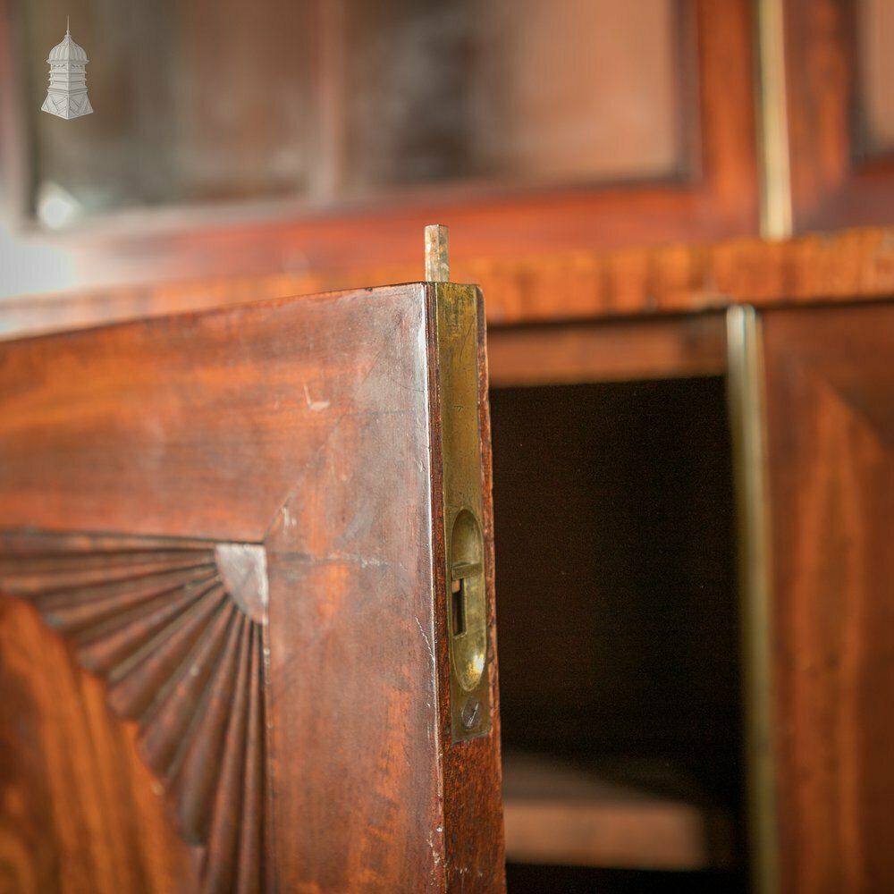 photo for sale Regency Bookcase Cabinet, Arch Top Mahogany With Astral Glazing