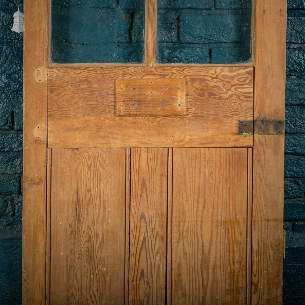 Half Glazed Door, 19th C Pitch Pine, 6 Over 2 Panel photo furniture
