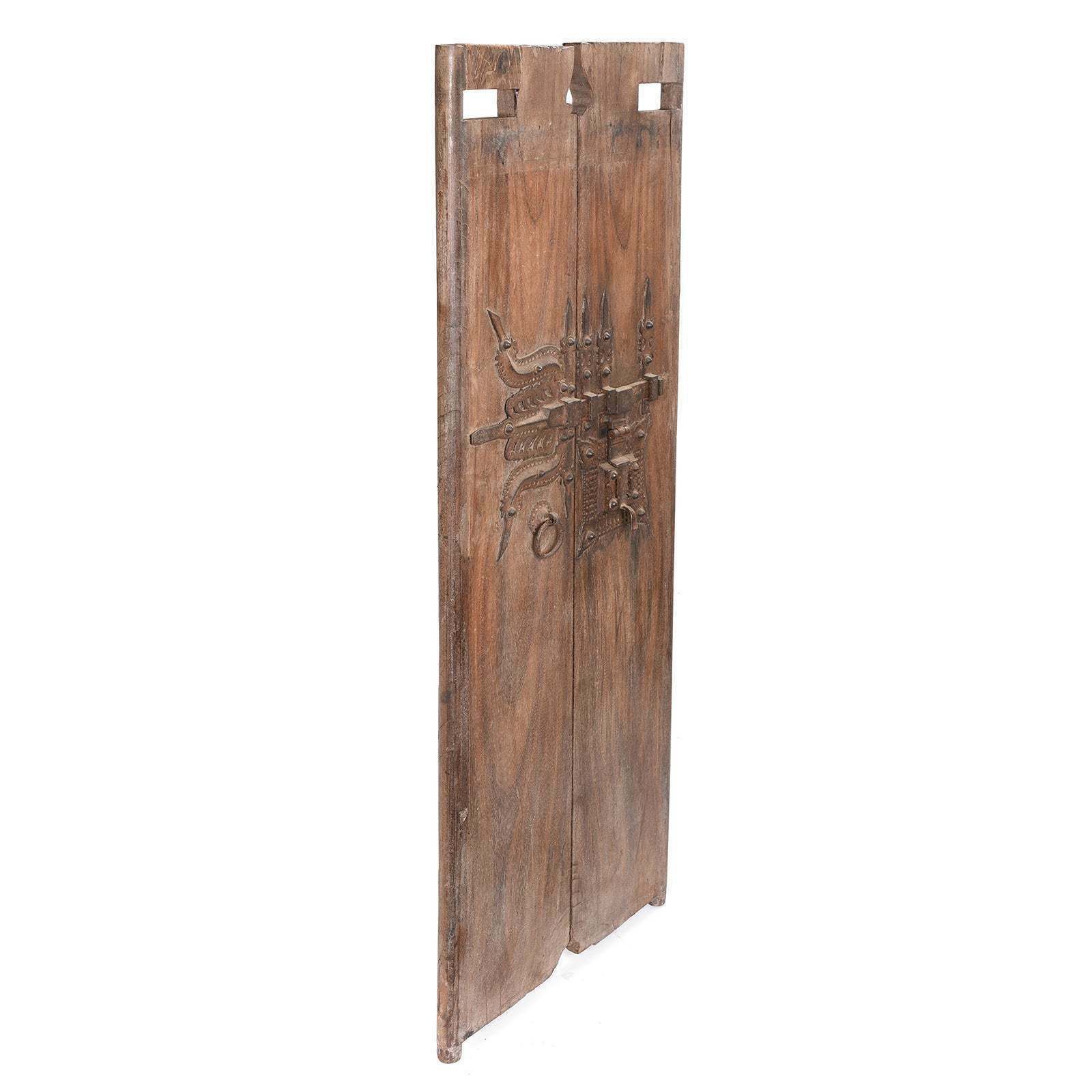 Old Kerala Door With Ornate Iron Lock 19thc photo furniture