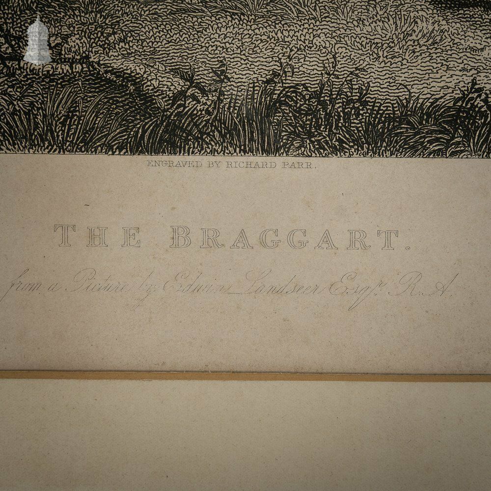 The Braggart’ Original 19th C Richard Parr Engraving After Edwin Landseer Published 1833 photo buy