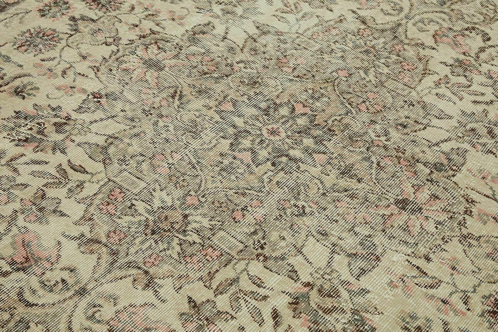 7x10 Beige Turkish Vintage Area Rug   44769 photo 1155.0
