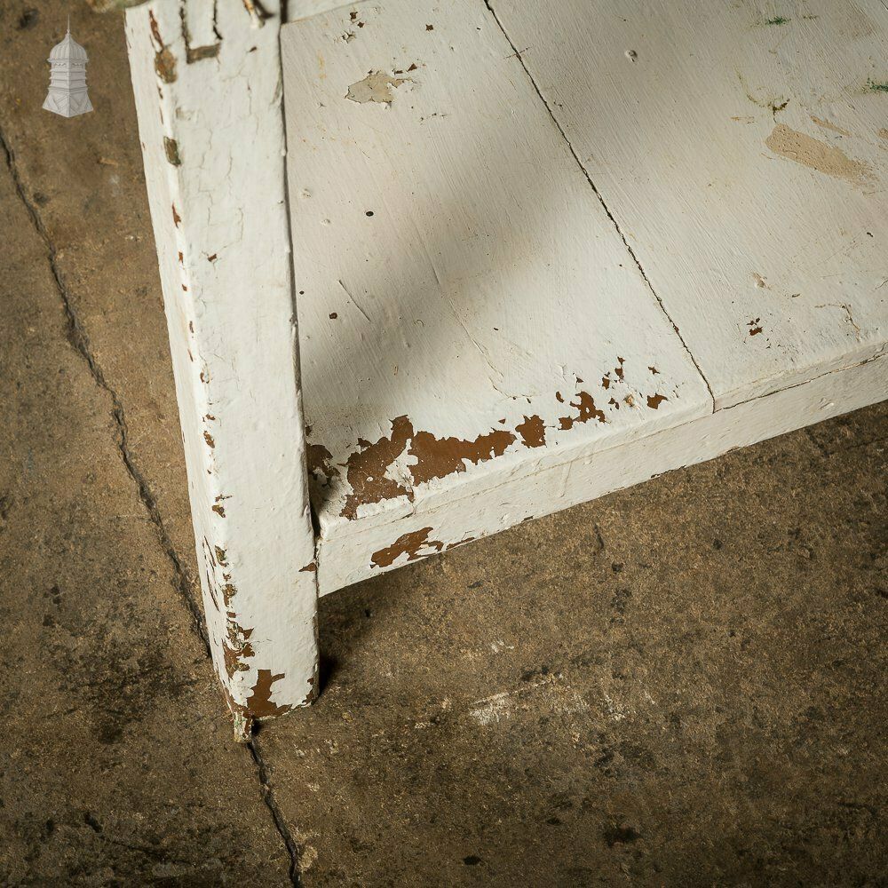 Small Rustic 18th C Pine Table With Distressed White Paint Finish photo buy