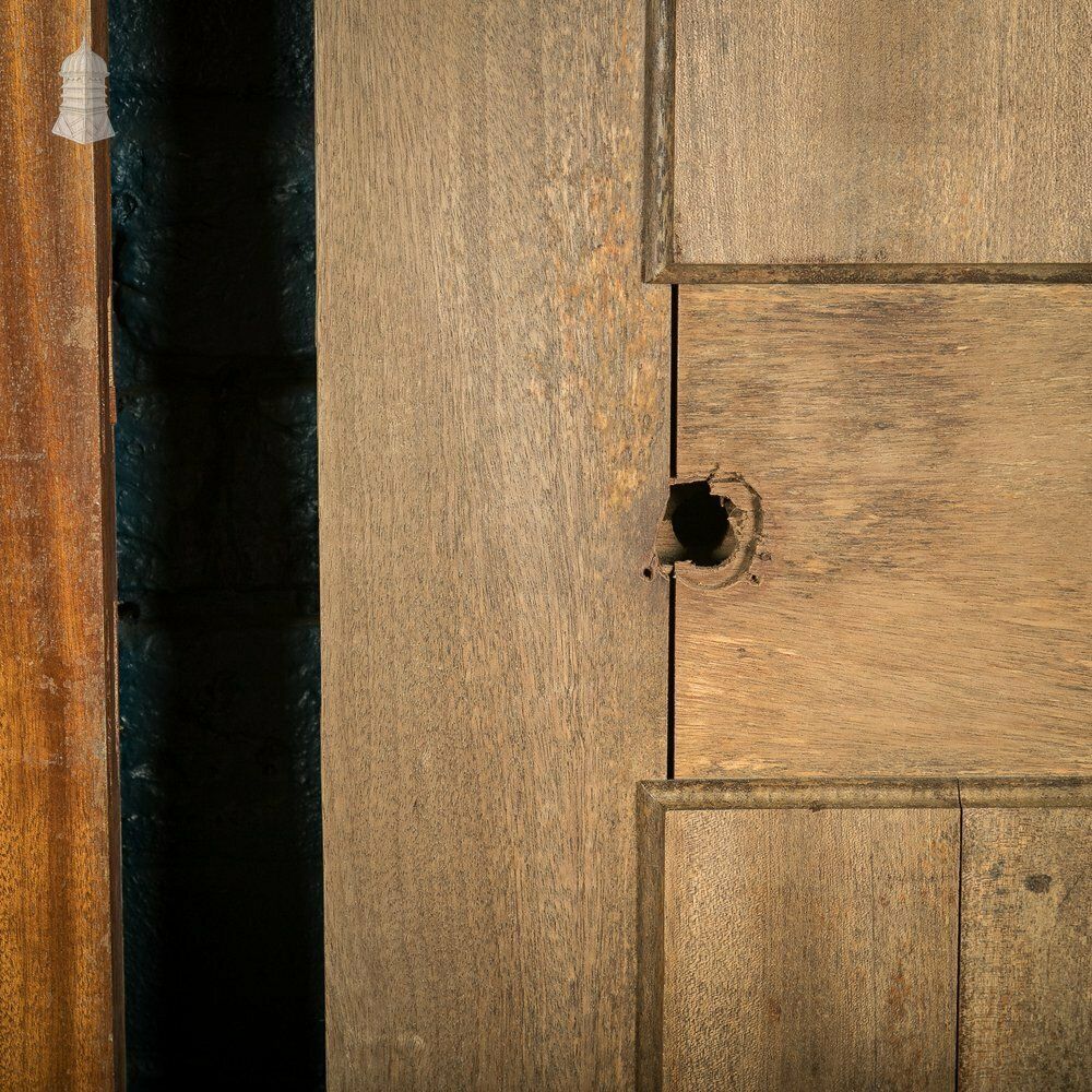 Paneled Mahogany Internal Doors, Set Of 2, Early 20th C photo vintage