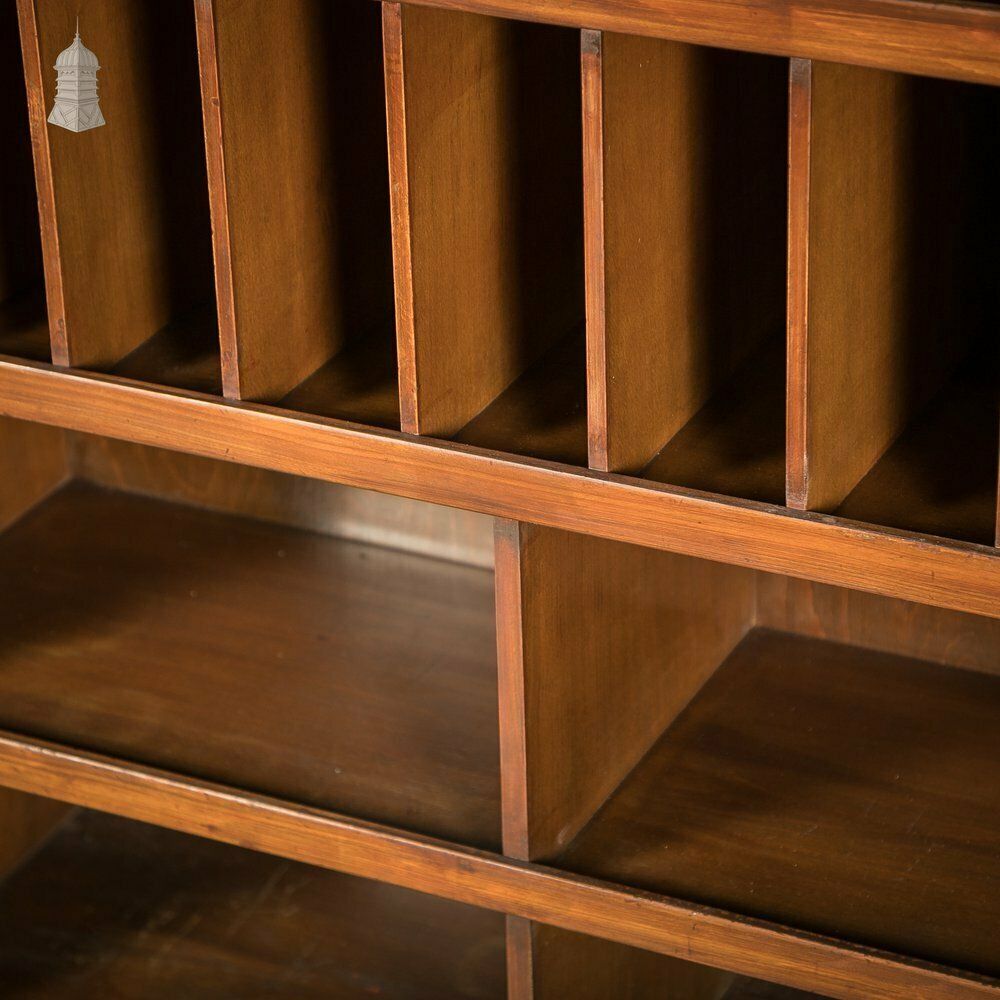 photo for sale Tambour Front Cabinet, Mahogany And Oak Construction With Internal Pigeonhole Shelving From A Liner
