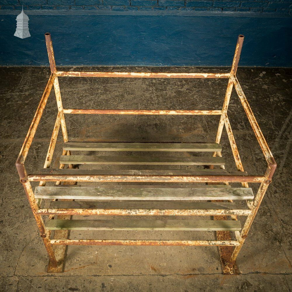 300.0 Metal Industrial Shelving Unit With Wooden Slats photo