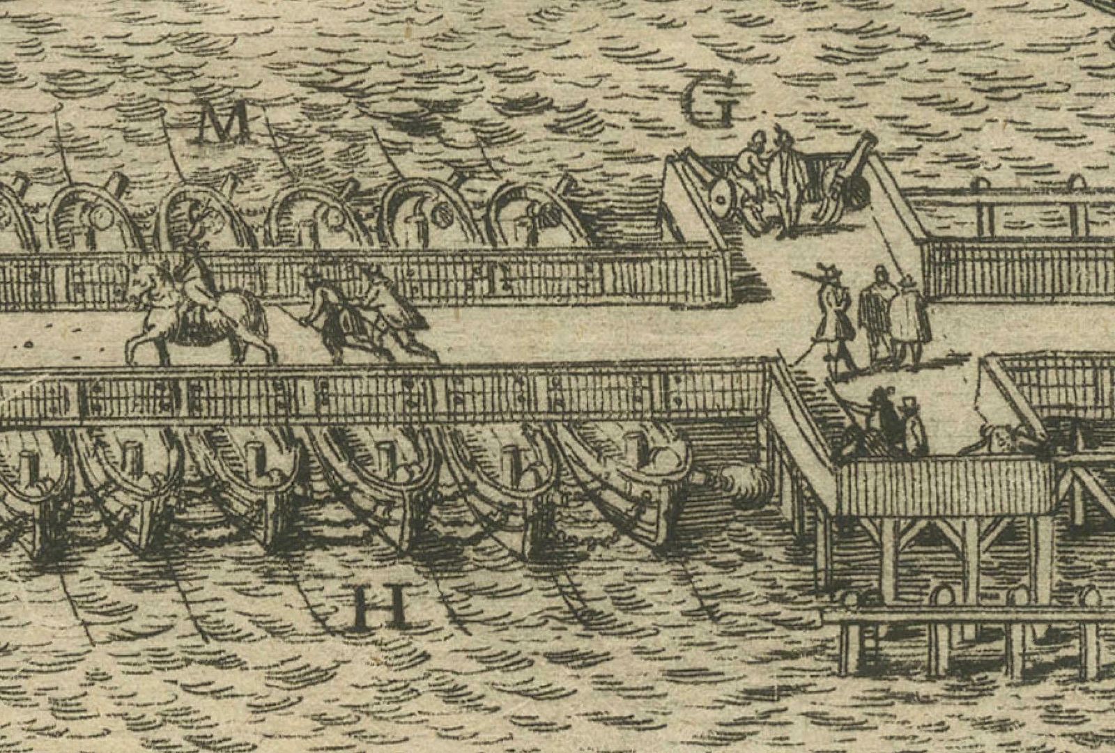 The Duke Of Parma's Pontoon Bridge In The Siege Of Antwerp, 1632 photo 917.0