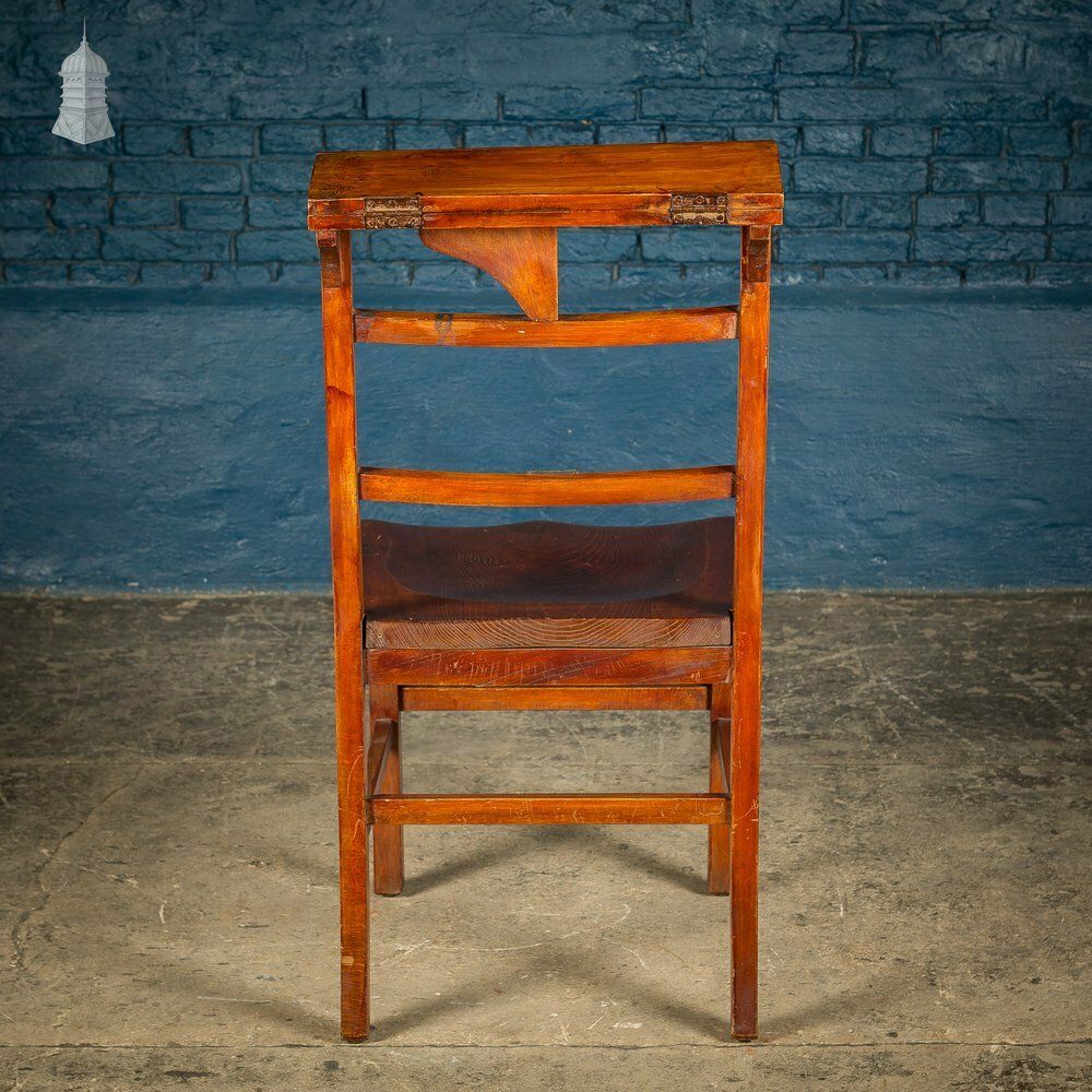 Set Of 6 19th C Elm Synagogue Chairs [No. 3] photo vinterior