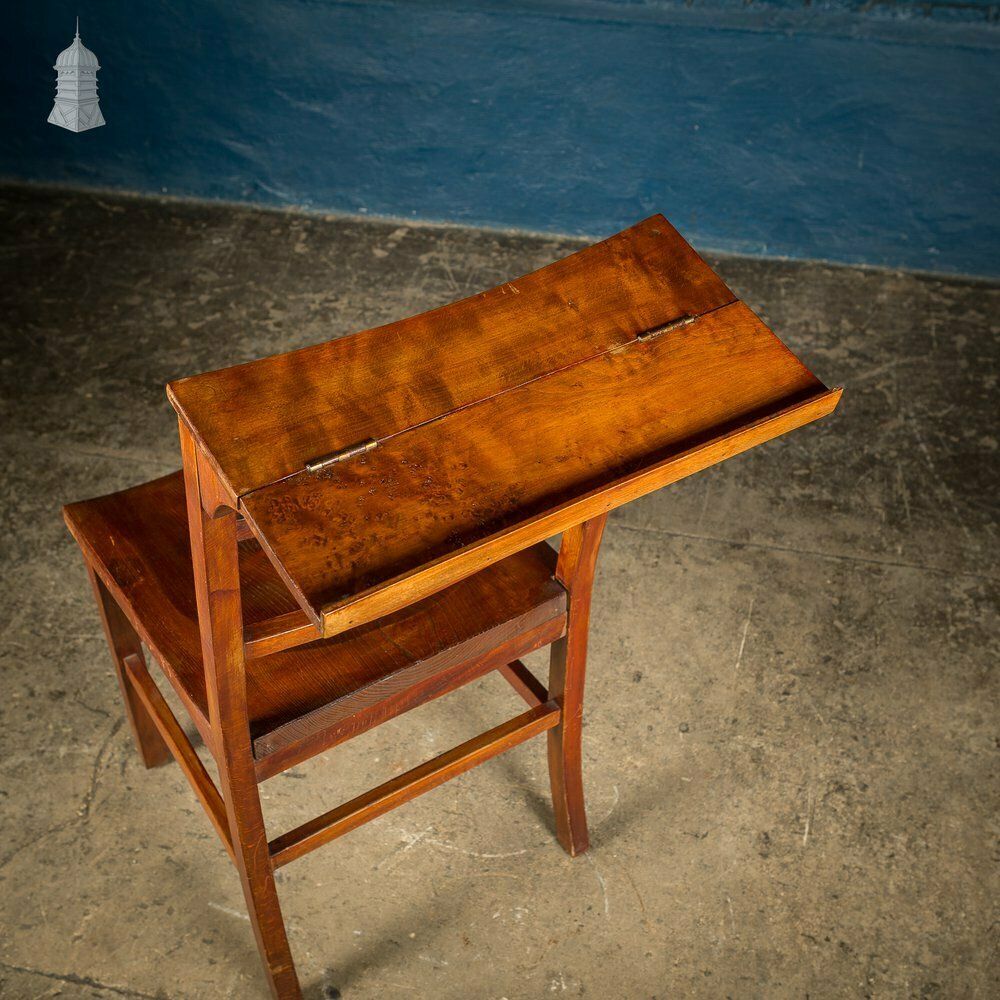 Set Of 6 19th C Elm Synagogue Chairs [No. 3] photo vintage