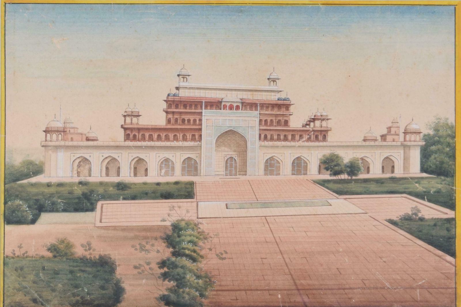 Akbar's Tomb, Agra, India Watercolour