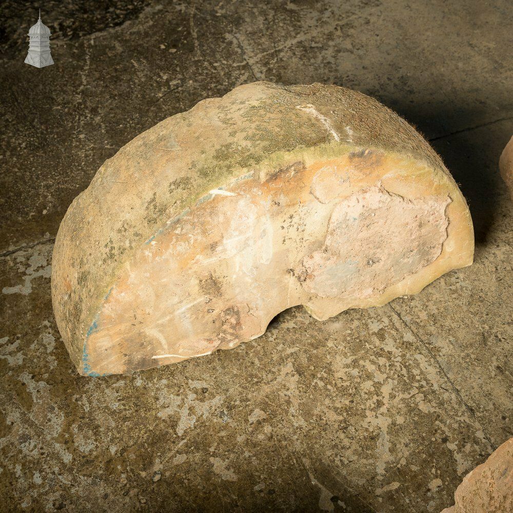 Batch Of 8 Antique Half Round Sandstone Millstones photo vinterior