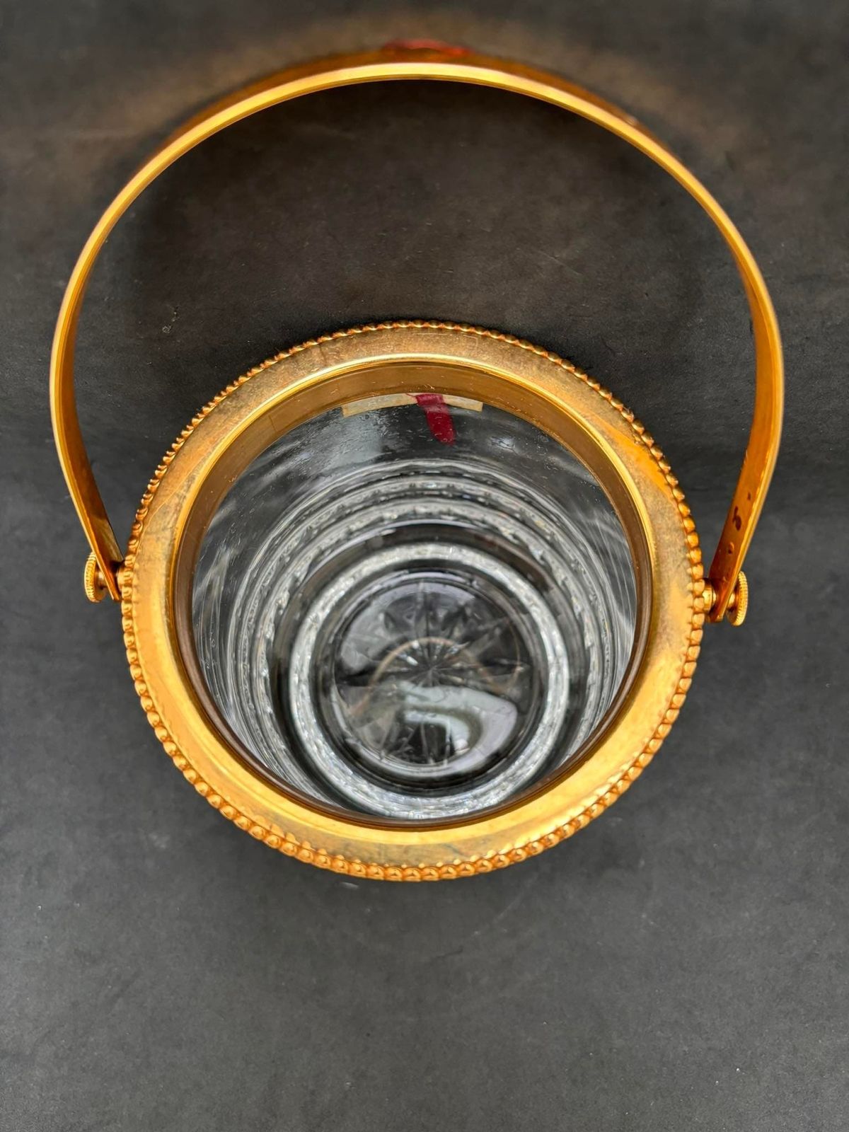 Ijsemmer Van Zwaar Gegoten Kristal Met Vergulde Metalen Handgrepen – Mid Century Barware, Mixologie Accessoires, Barkast, Hollywood Regency, Man Cave, Cadeau photo buy