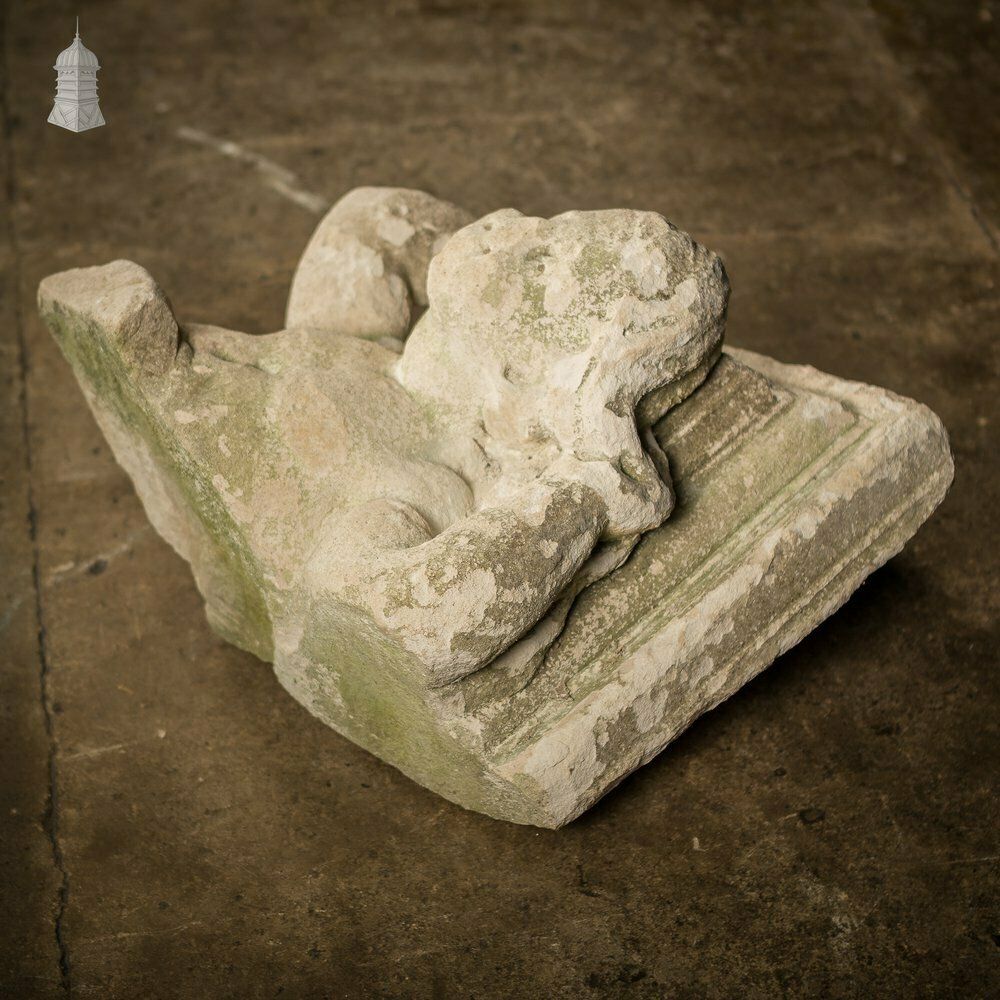 Architectural 17th C Stone Cherub photo for sale