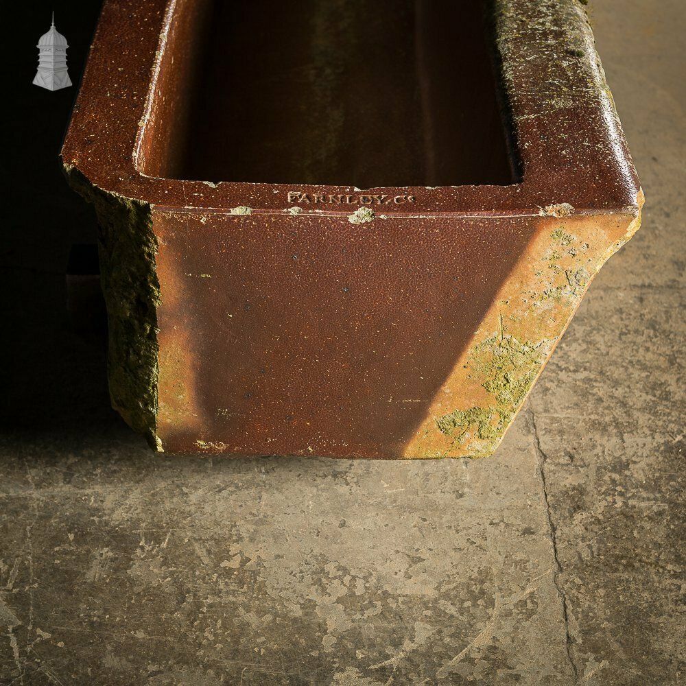 Large Salt Glazed Trough Planter By Farnley & Co photo vinterior