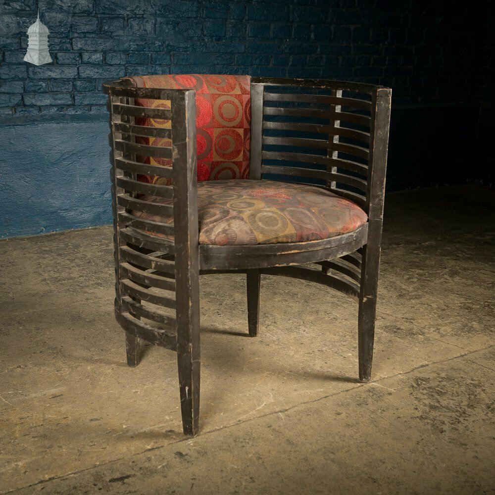 Art Deco Ebonised Tub Chair From A Hotel In Bombay [No. 5] photo furniture