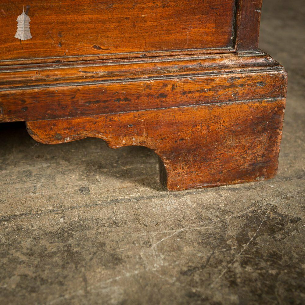 Very Wide Georgian Mahogany 4 Drawer Chest Brass Drop Handles photo Furniture
