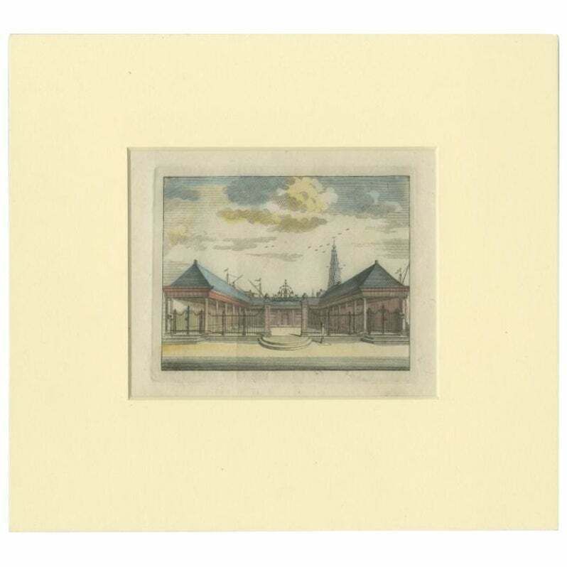 Antique Print Of The 'Korenbeurs', C.1768
