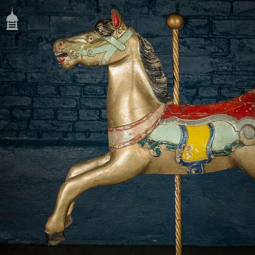 A Rare English 19th C Juvenile Carousel Galloper Horse By Anderson Of Bristol Circa 1890 No. 6 photo vinterior